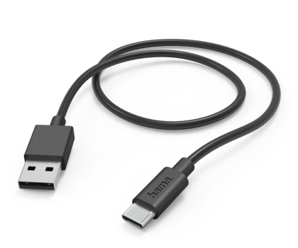 Kabel HAMA USB-A USB-C 1m czarny 201594